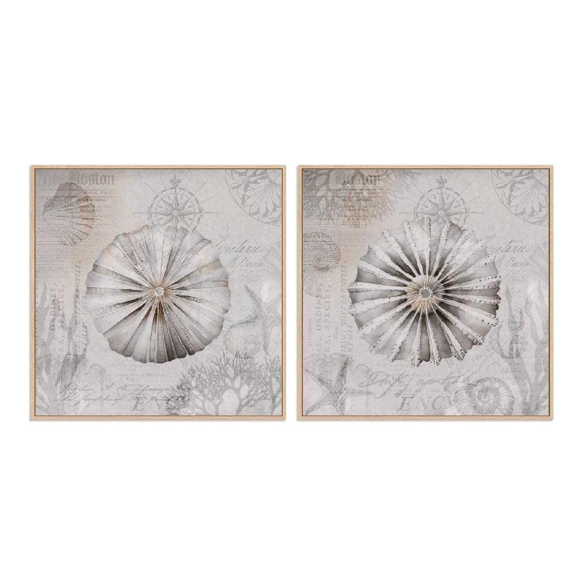 Mystic Ocean Tale I and II Wall Art