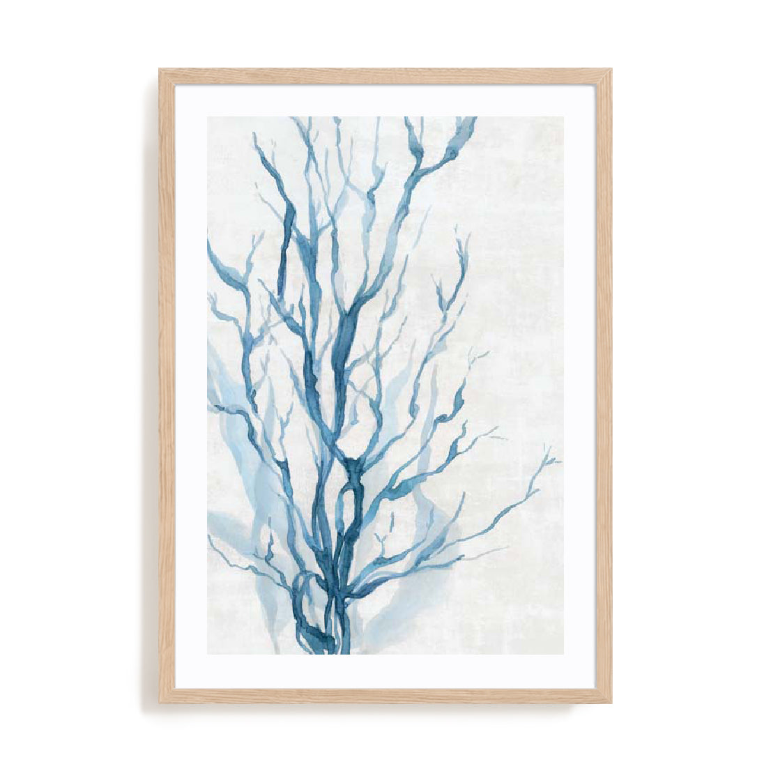 Oceanic Blue Seaweed Wall Art