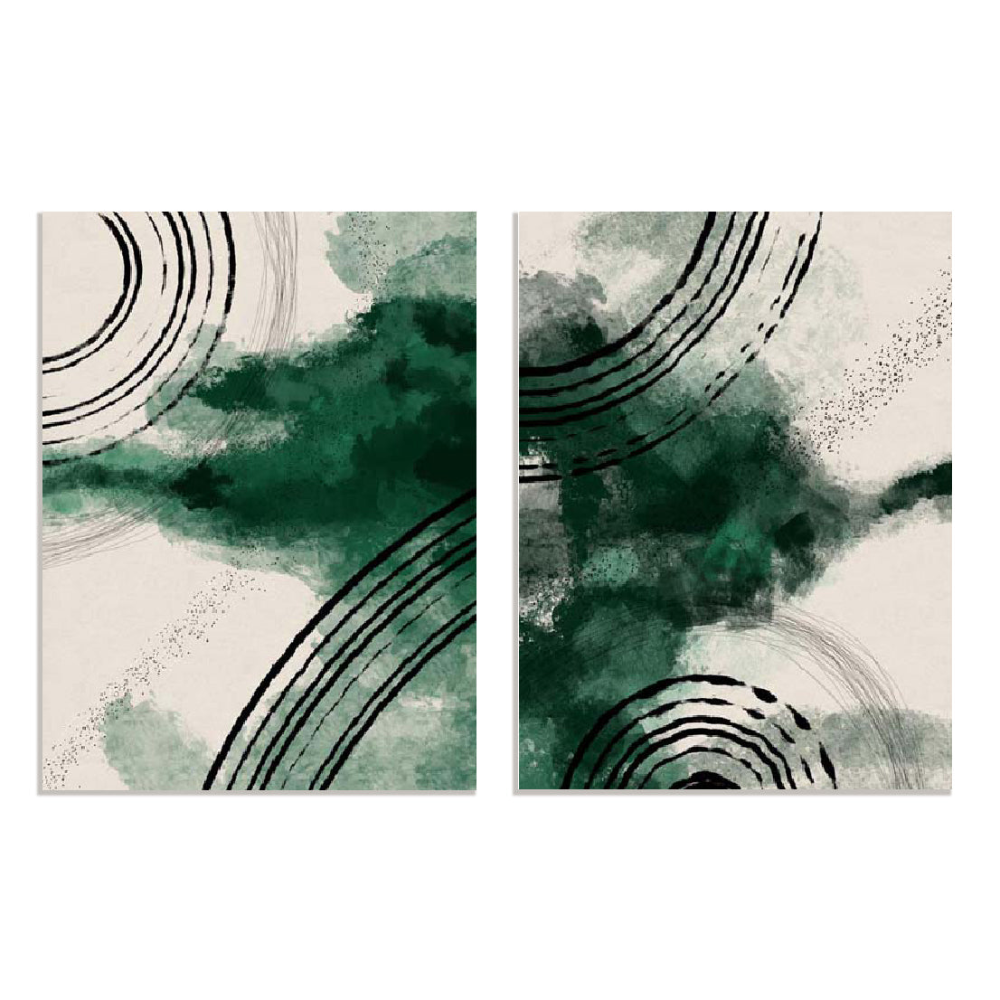 Emerald Dust I And II Wall Art