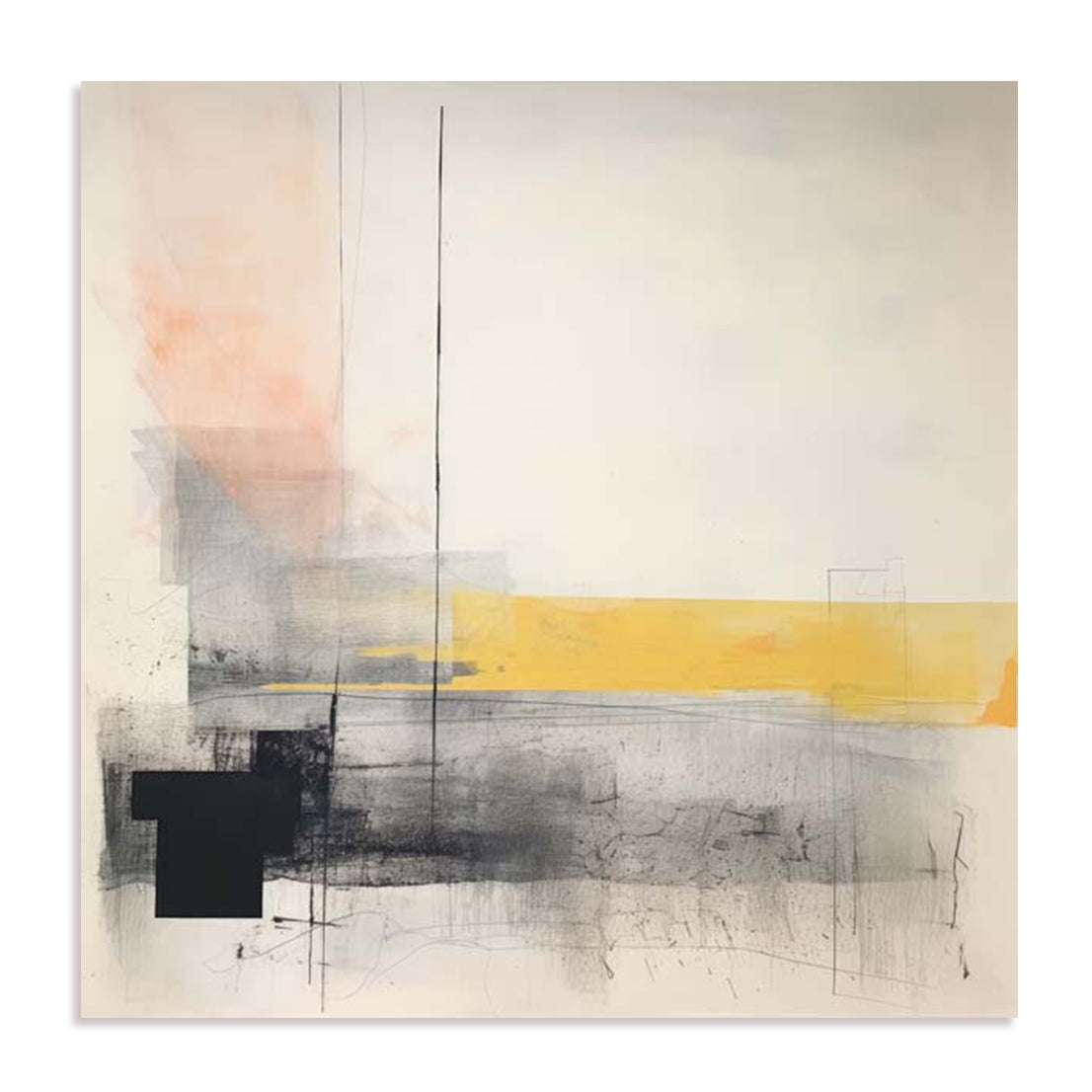 The Melody And Vibes Contemporary Landscape I Wall Art