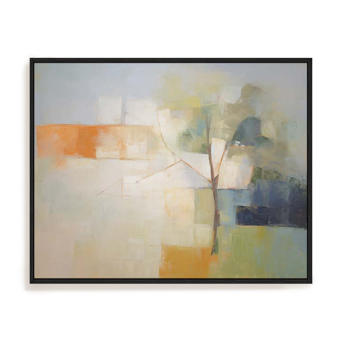 Orange Abstract Forms Wall Art