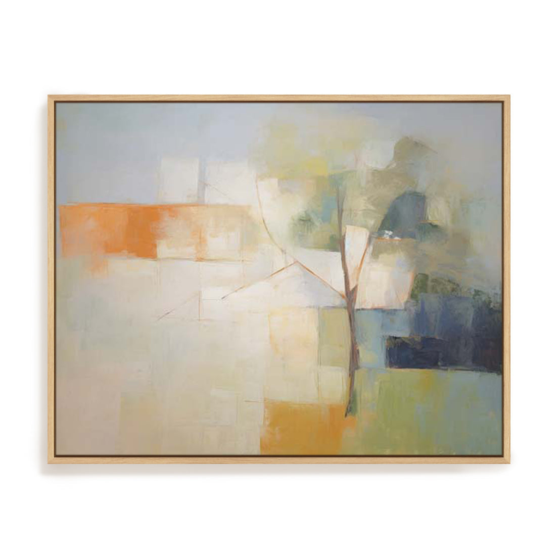 Orange Abstract Forms Wall Art