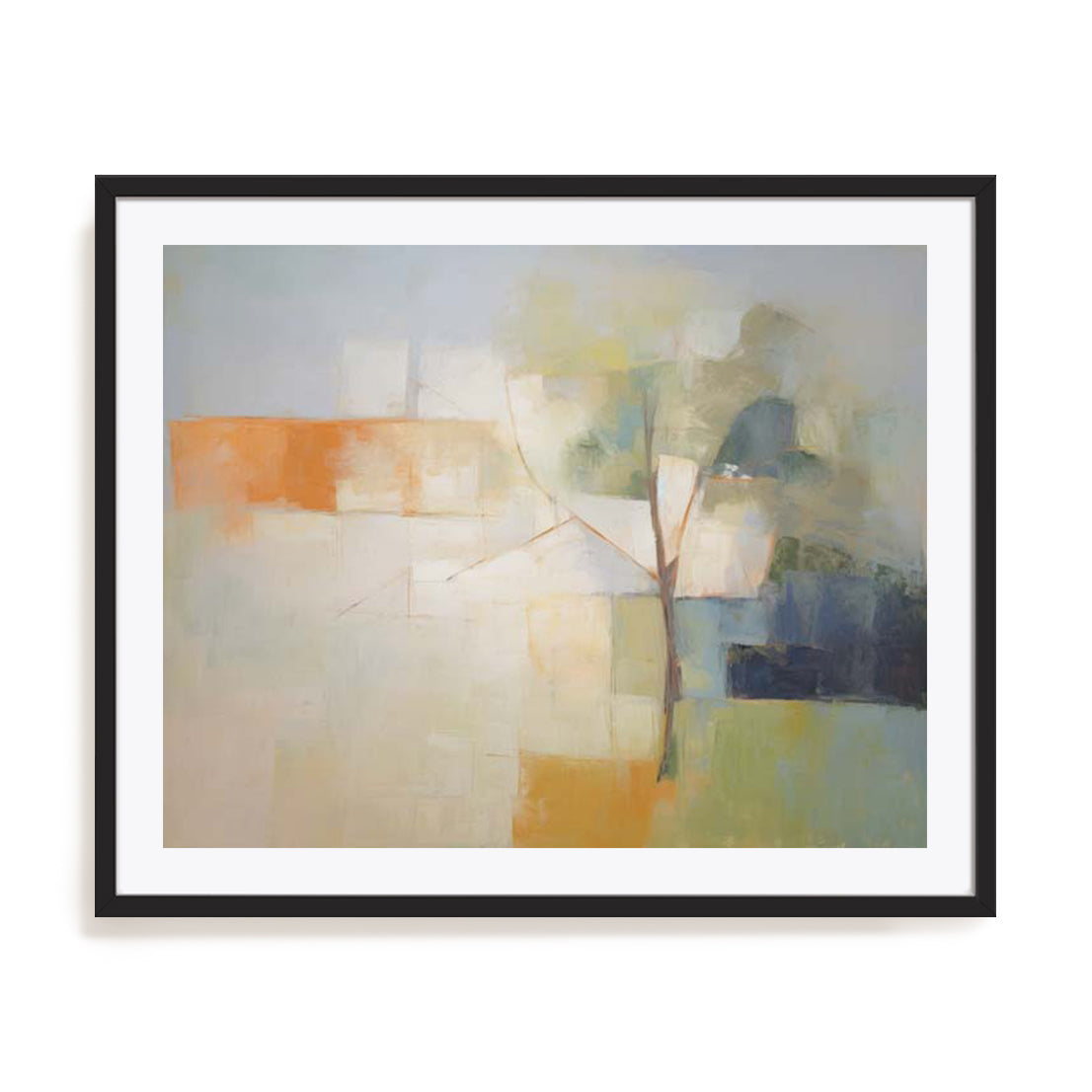Orange Abstract Forms Wall Art
