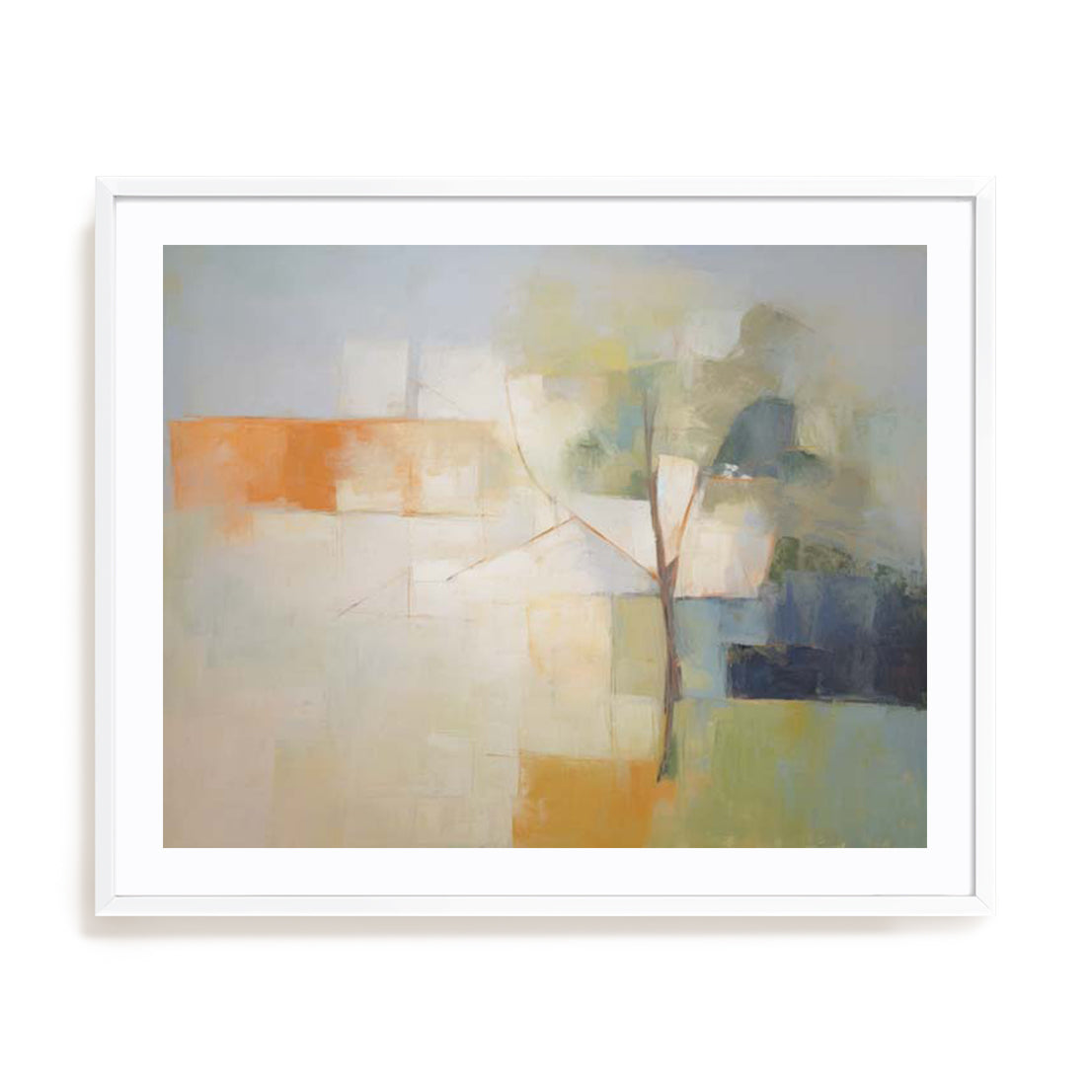 Orange Abstract Forms Wall Art