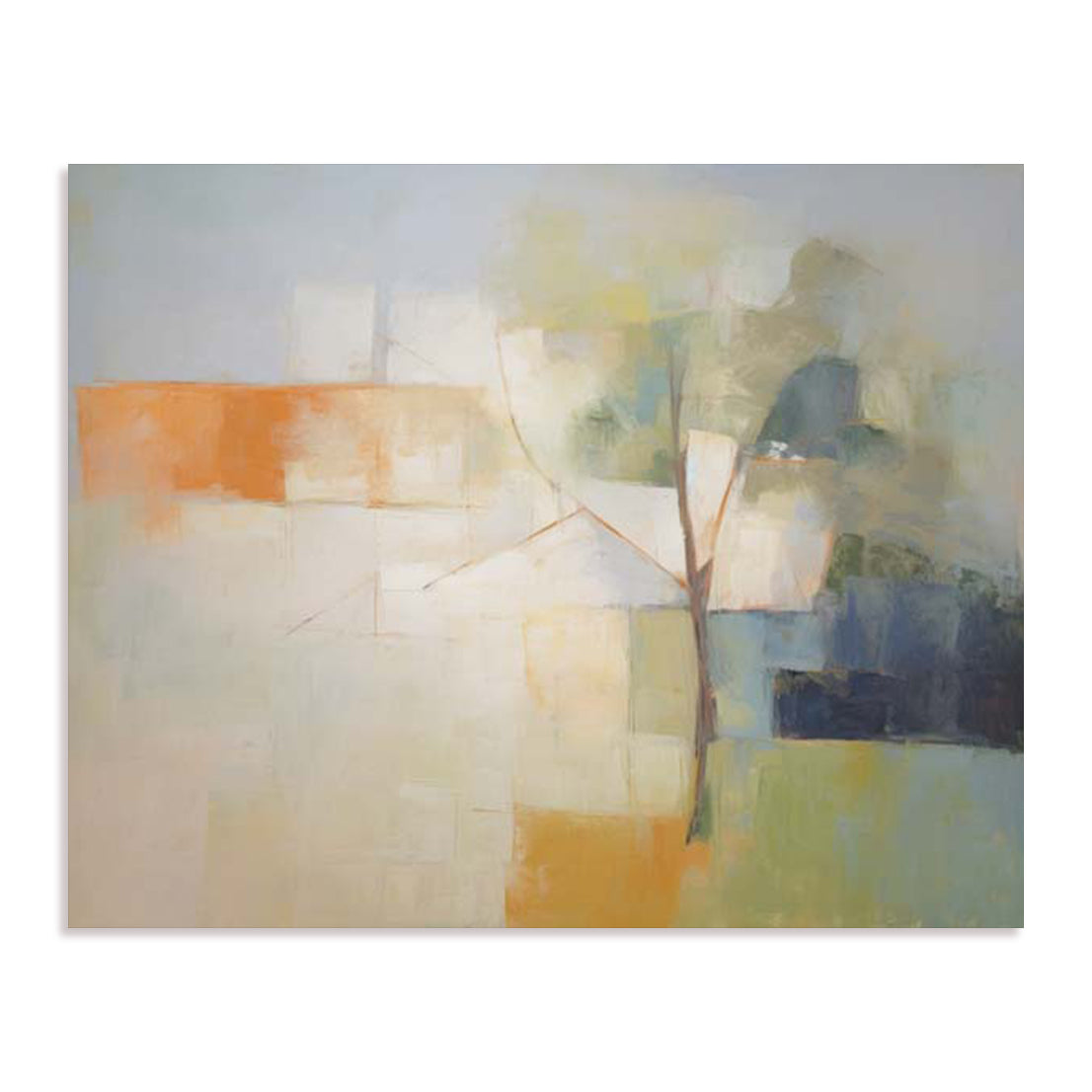 Orange Abstract Forms Wall Art