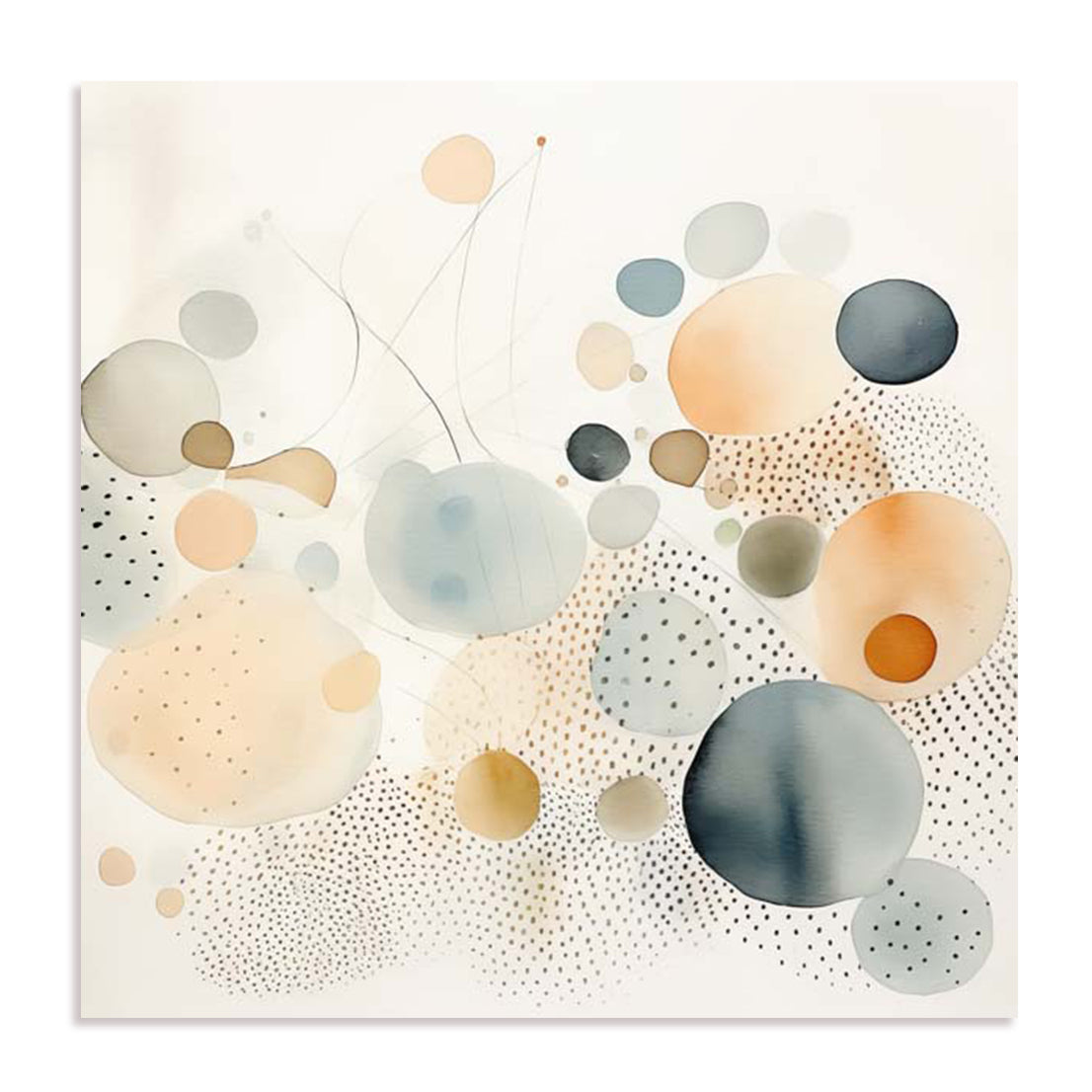 Watercolor Abstract Dots II Wall Art