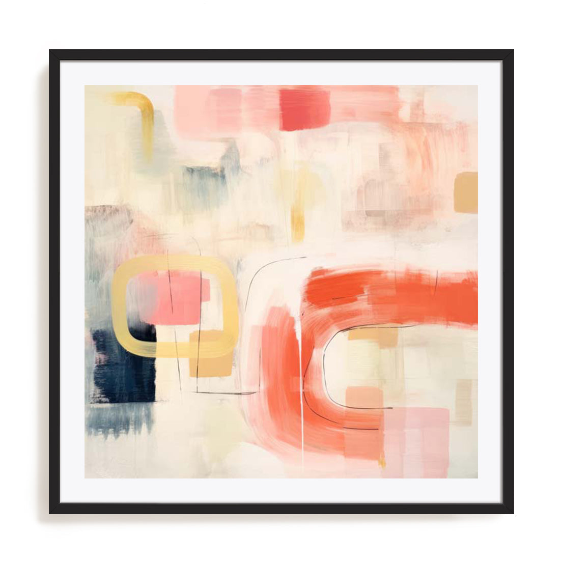 Modern Forms Neutral I Wall Art #oran_black-white-border