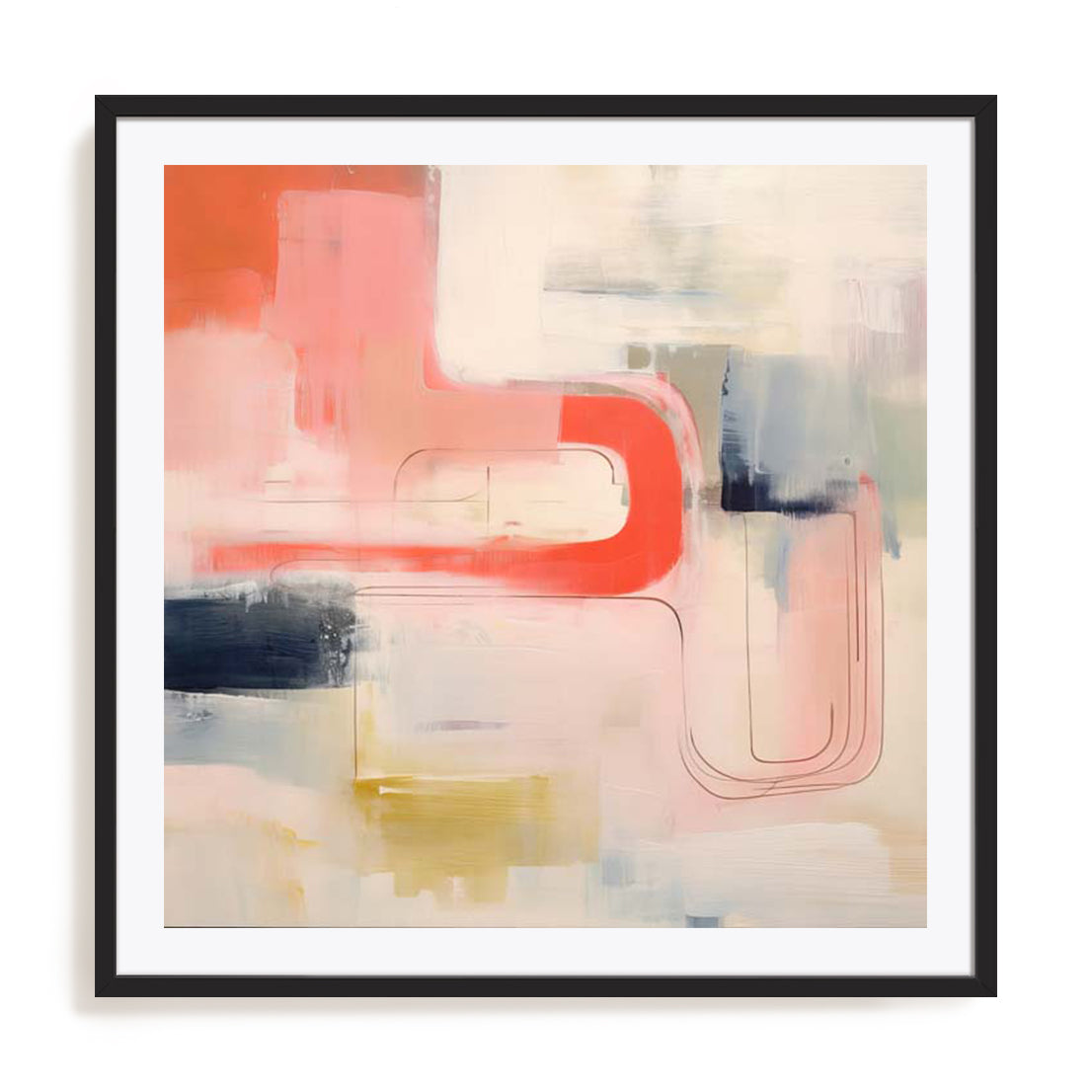 Modern Forms Neutral II Wall Art #oran_black-white-border