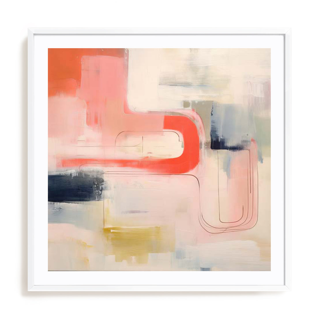 Modern Forms Neutral II Wall Art #oran_white-white-border