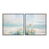 Blue Abstracted Waters I and II Wall Art