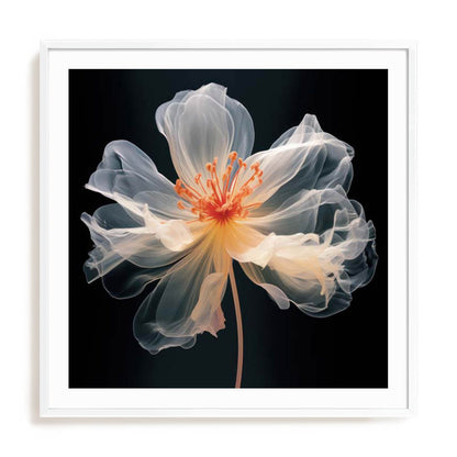 Black Pink Translucent Flower I Wall Art
