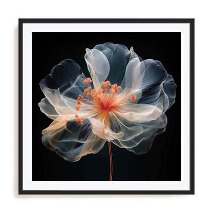 Black Pink Translucent Flower II Wall Art