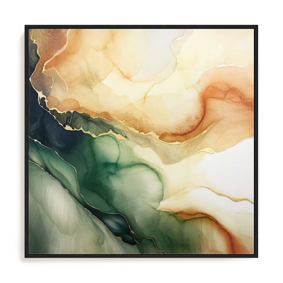 Abstracted Green Rhythms I Wall Art