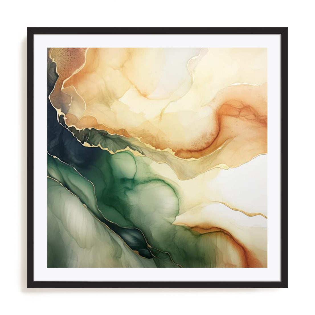 Abstracted Green Rhythms I Wall Art