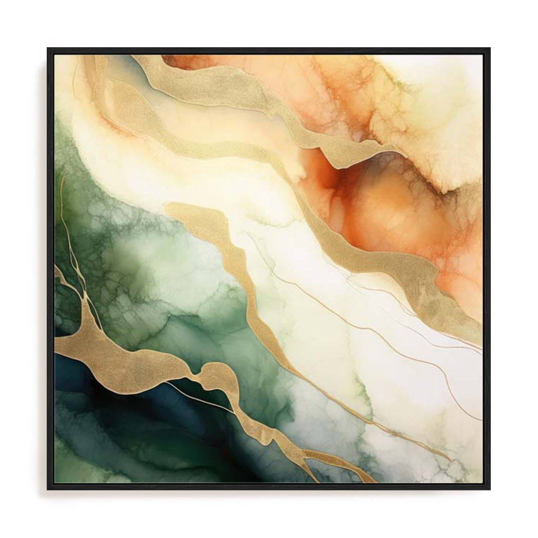 Abstracted Green Rhythms II Wall Art