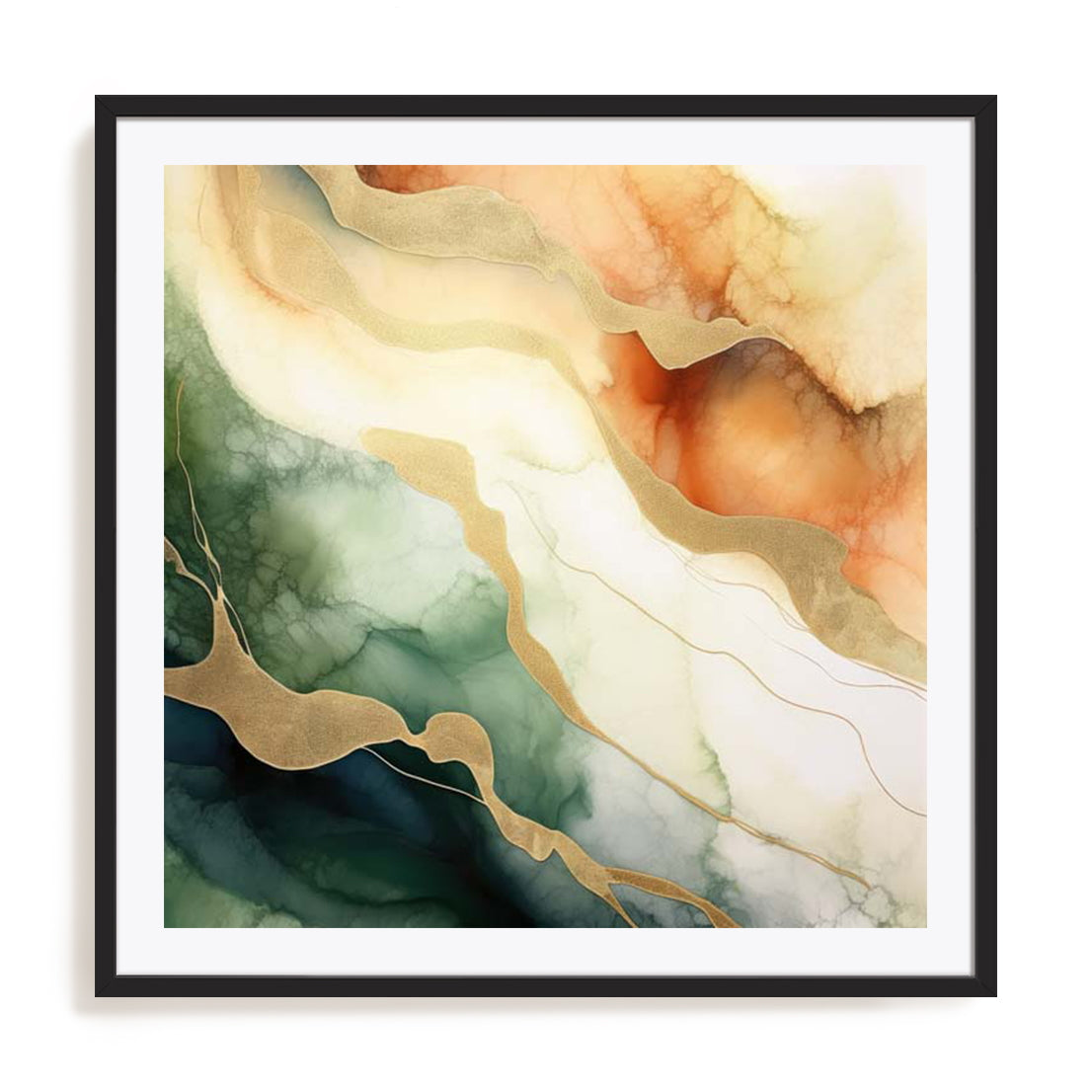 Abstracted Green Rhythms II Wall Art