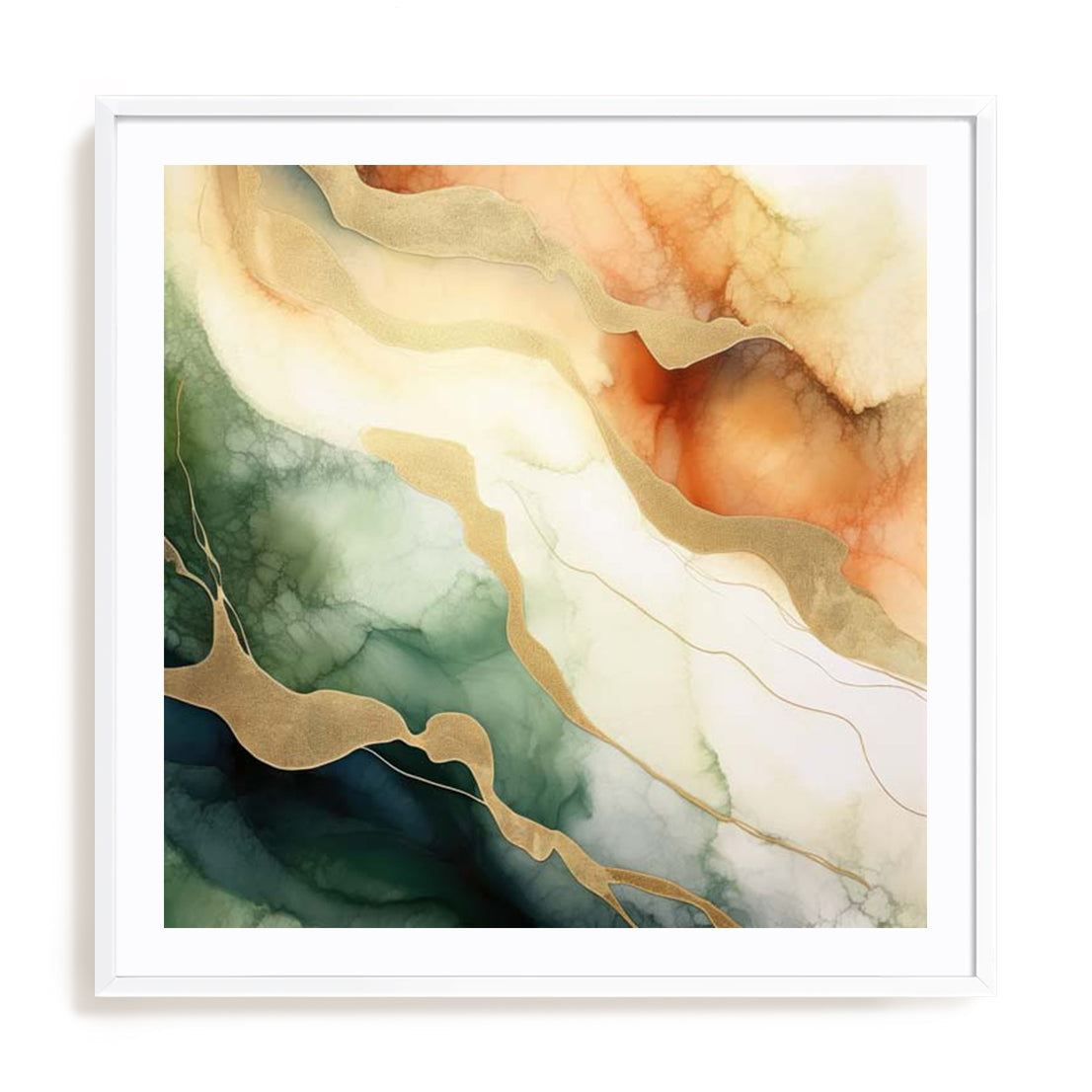 Abstracted Green Rhythms II Wall Art