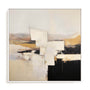 Wall Art Stretched Canvas In White  Frame - Neutral Monochrome Formscape Ii Abstract Art