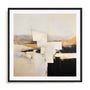 Wall Art Print Poster In Black Frame - Neutral Monochrome Formscape Ii Abstract Art