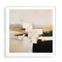 Wall Art Print Poster In White Frame - Neutral Monochrome Formscape Ii Abstract Art