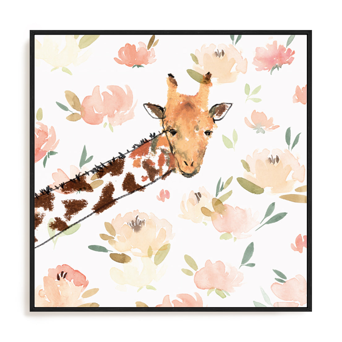 Floral Giraffe Wall Art