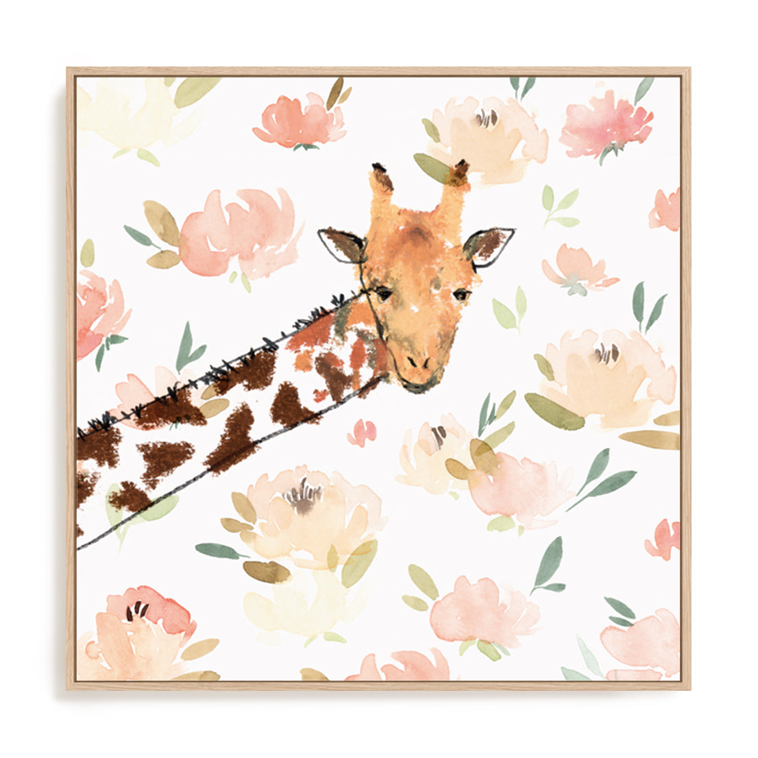 Floral Giraffe Wall Art