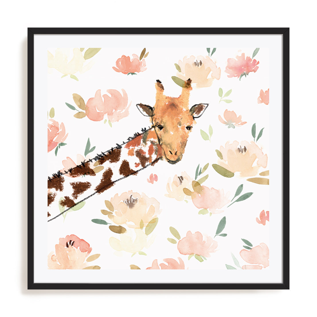 Floral Giraffe Wall Art