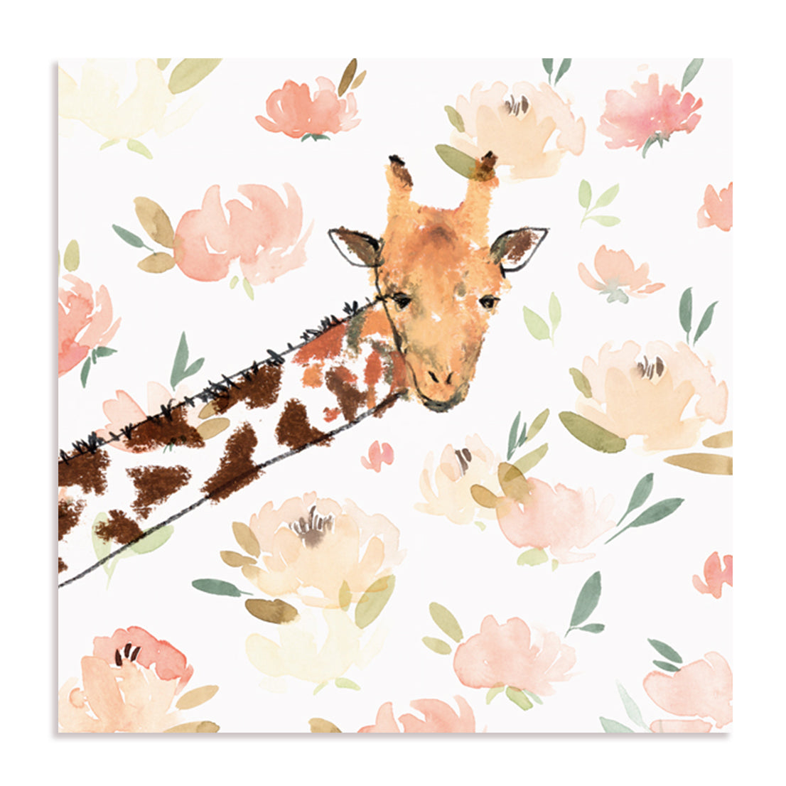 Floral Giraffe Wall Art