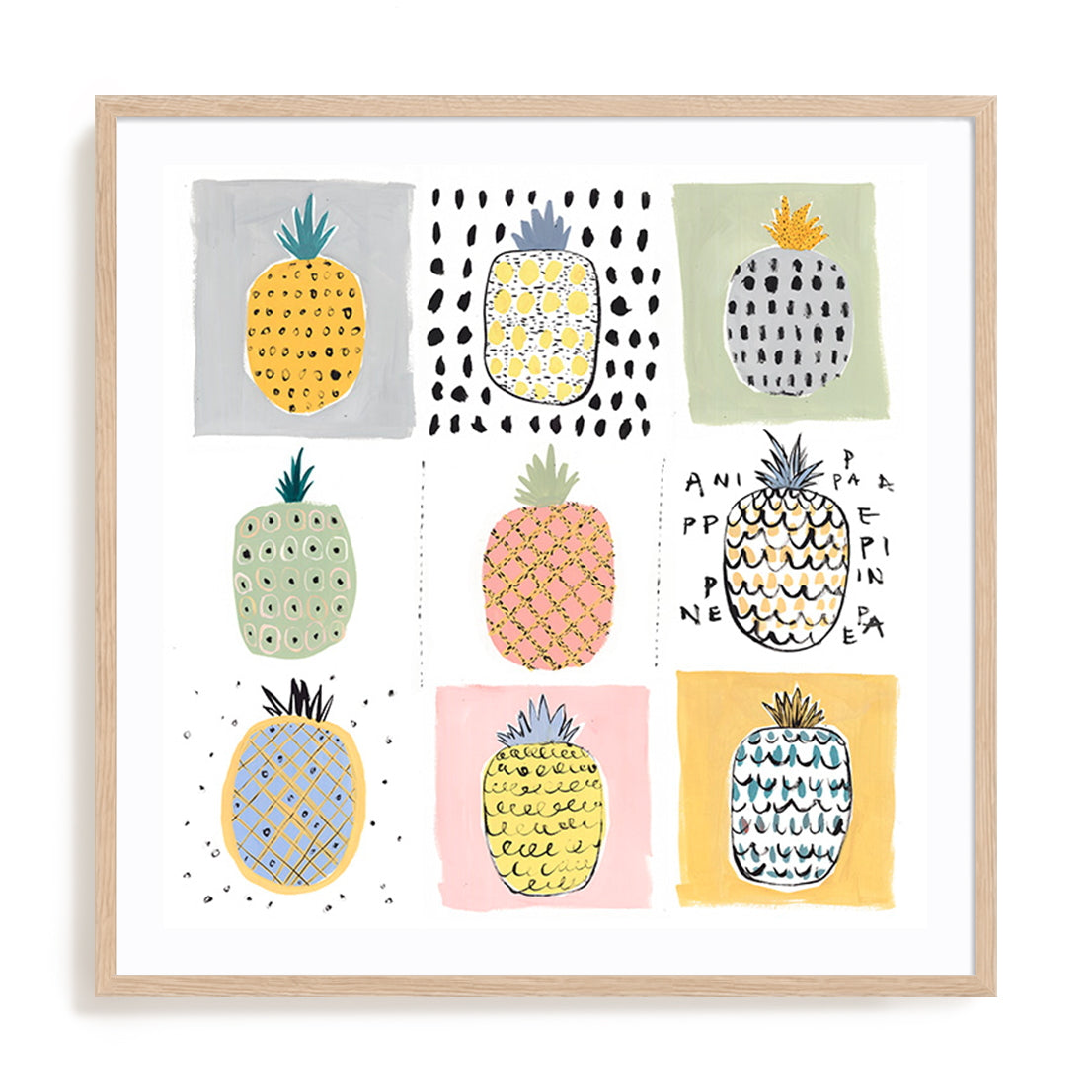 Nine Pineapples Wall Art