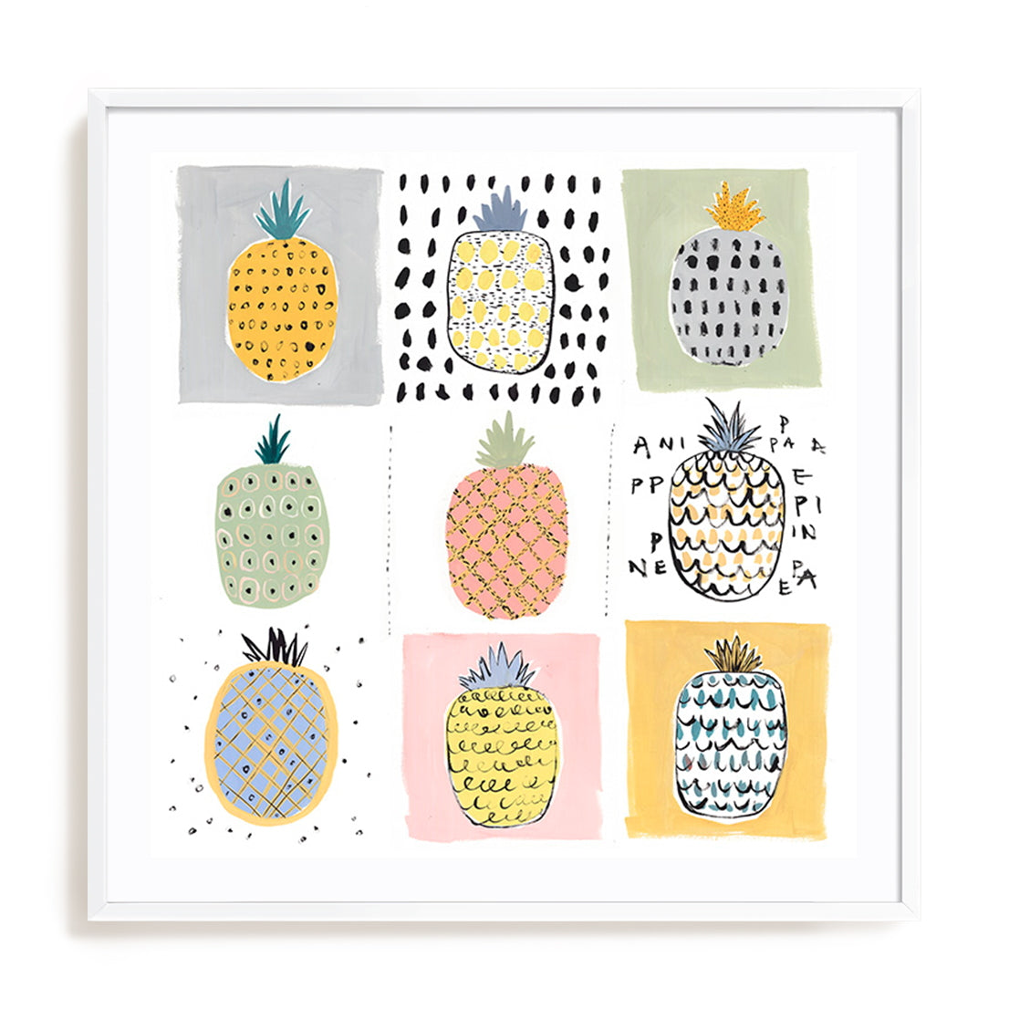 Nine Pineapples Wall Art
