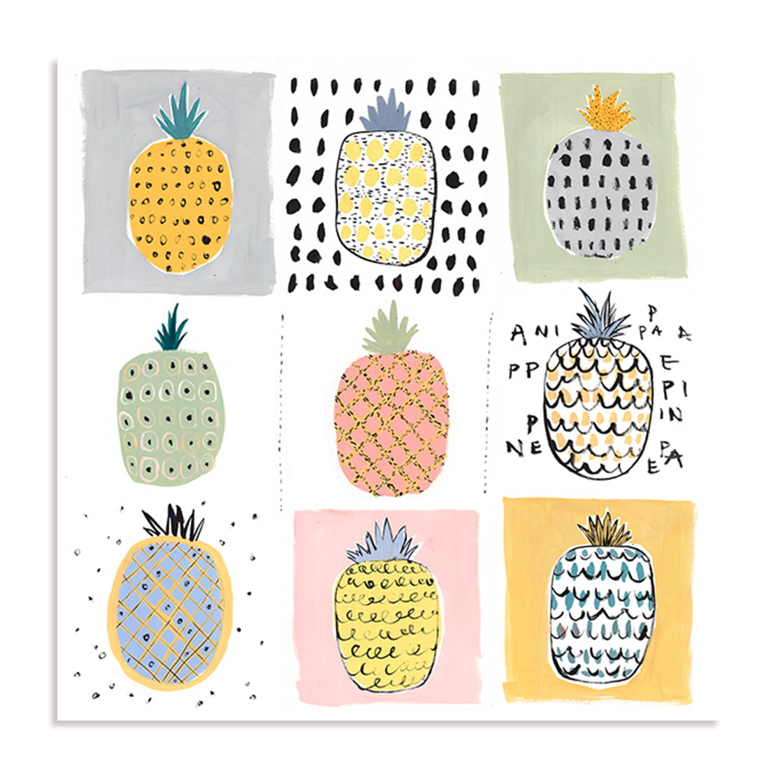 Nine Pineapples Wall Art