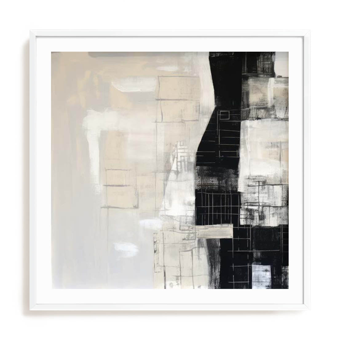 Wall Art Print Poster In White Frame - Mystical Fusion Ii Abstract Art