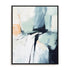 Wall Art Stretched Canvas In Black Frame - Depth Of Blue Thoughts I Abstract Art