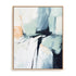 Wall Art Stretched Canvas In Natural Oak  Frame - Depth Of Blue Thoughts I Abstract Art