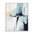 Wall Art Stretched Canvas In White  Frame - Depth Of Blue Thoughts I Abstract Art