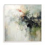 Wall Art Stretched Canvas In White  Frame - Green Abstraction I Botanical Art
