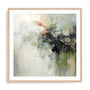 Wall Art Print Poster In Natural Oak Frame - Green Abstraction I Botanical Art