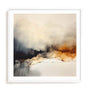 Wall Art Print Poster In White Frame - Liquid Gold Infusion I Abstract Art