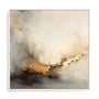 Wall Art Stretched Canvas In White  Frame - Liquid Gold Infusion Ii Abstract Art