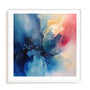 Wall Art Print Poster In White Frame - Abstracted Blue Rhythms I Abstract Art