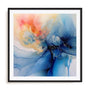 Wall Art Print Poster In Black Frame - Abstracted Blue Rhythms Ii Abstract Art