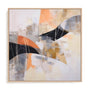 Wall Art Stretched Canvas In Natural Oak  Frame - Rhythms Of Abstract I Abstract Art