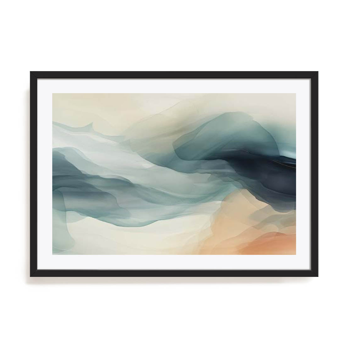 Wall Art Print Poster In Black Frame - Mystical Mirage Coastal Art