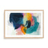 Wall Art Print Poster In Natural Oak Frame - Radiant Colorburst Adventure Ii Abstract Art