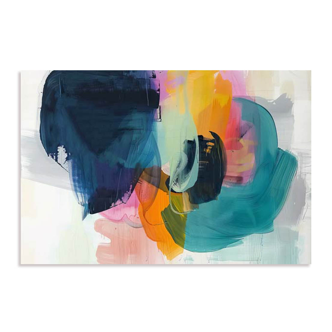 Unframed Stretched Canvas Or Print Only - Radiant Colorburst Adventure Ii Abstract Art