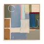 Wall Art Stretched Canvas In Natural Oak  Frame - Abstract Perspectives Abstract Art