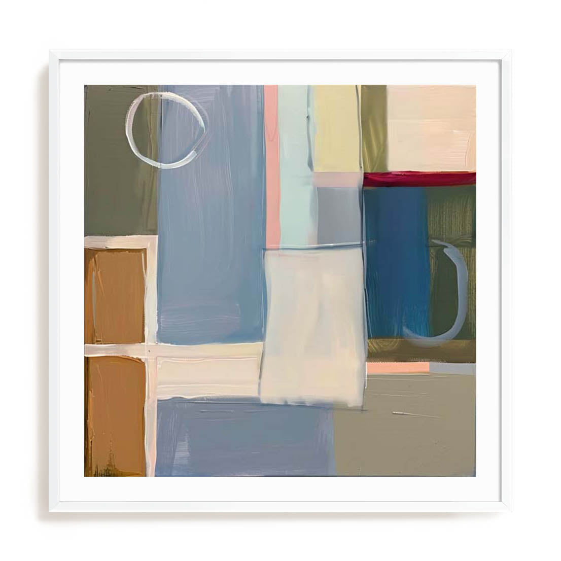 Wall Art Print Poster In White Frame - Abstract Perspectives Abstract Art