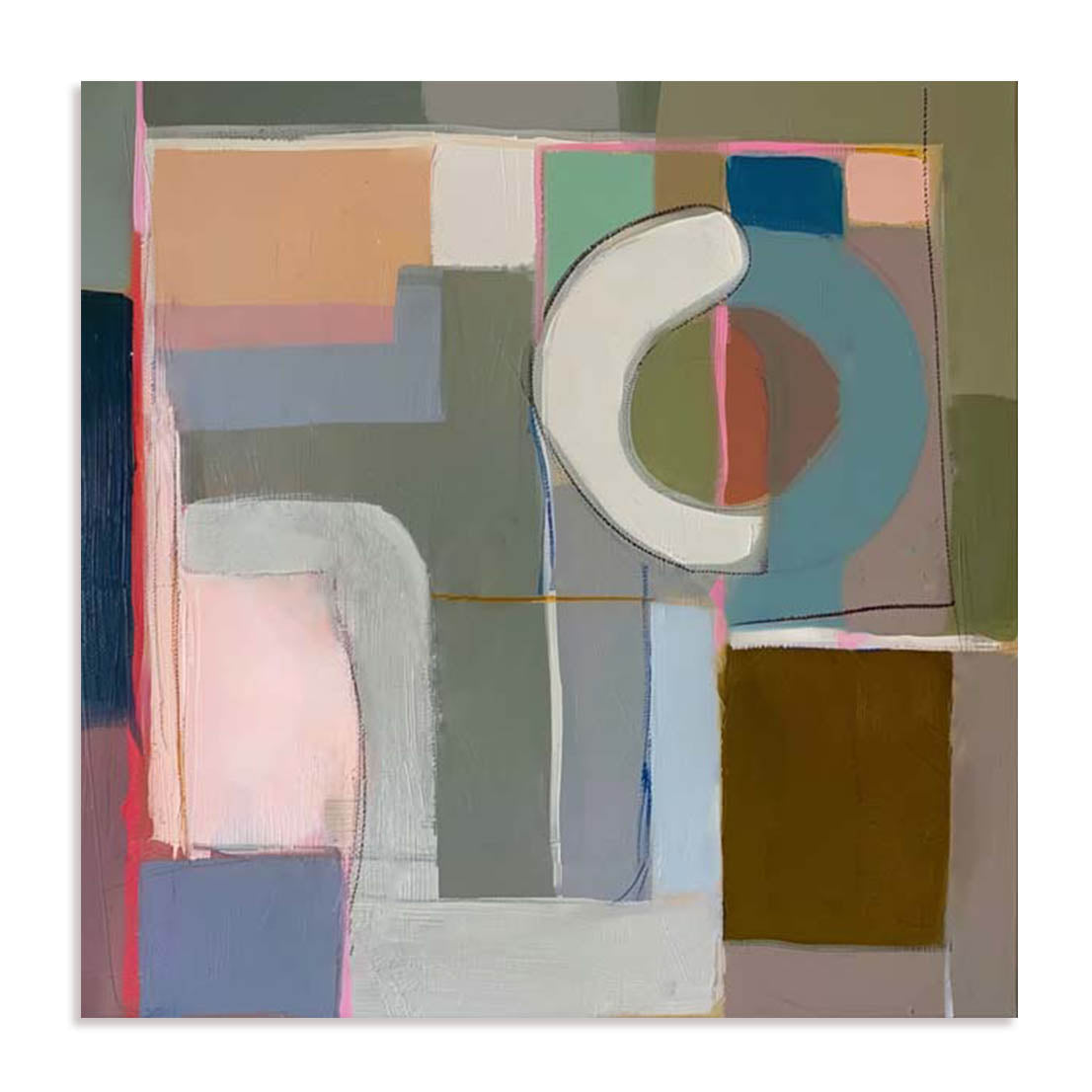Unframed Stretched Canvas Or Print Only - Perceptual Shifts Abstract Art