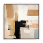 Wall Art Stretched Canvas In Black Frame - Whispered Tones I Abstract Art