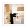 Wall Art Print Poster In White Frame - Whispered Tones I Abstract Art